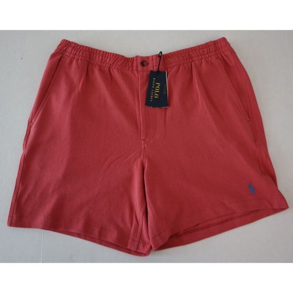 Polo Ralph Lauren 710842624017 Men's Sz XL Red 6" Polo Prepster Mesh Shorts $80 - Picture 1 of 10
